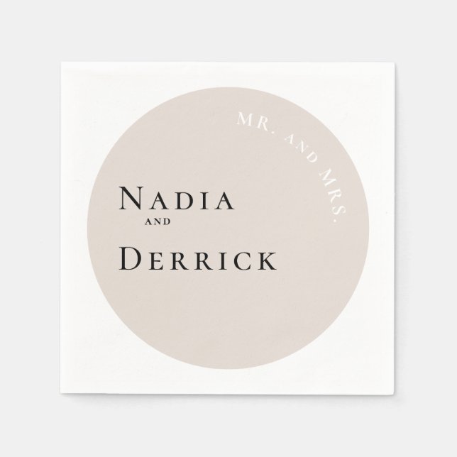 GUARDANAPO DE PAPEL CASAMENTO DO CÍRCULO CHIC (Frente)