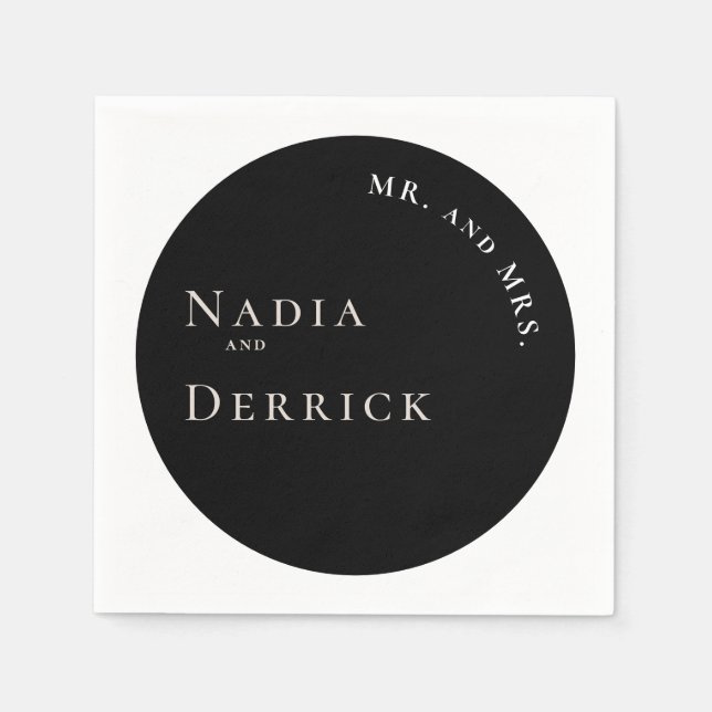 GUARDANAPO DE PAPEL CASAMENTO DO CÍRCULO CHIC (Frente)