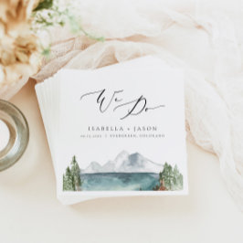 Guardanapo De Papel Casamento do Lago Rustic Mountain Boho Boho