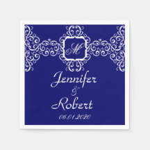 Casamento do Monograma de Romance Branco