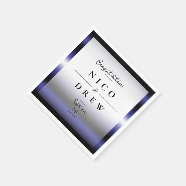 Guardanapo De Papel Casamento do Orgulho de Couro Elegante (Canto)