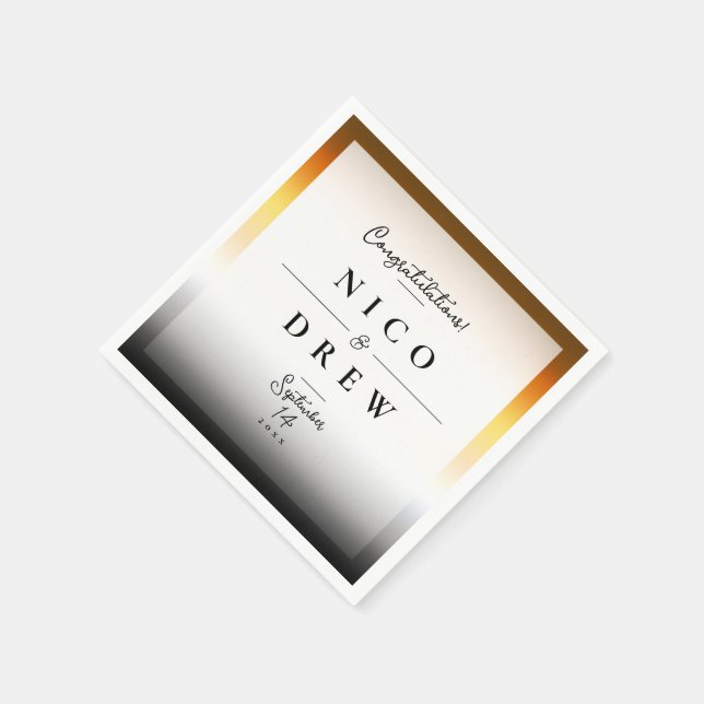 Guardanapo De Papel Casamento do Orgulho do Urso Elegante (Canto)