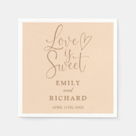 Guardanapo De Papel Casamento Doce Elegante Moderno Suave Pêssego