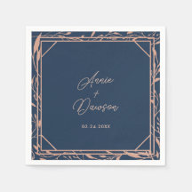 Casamento Dourado e Marinho Elegante simples