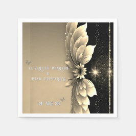 Guardanapo De Papel Casamento Dourado elegante