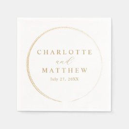 Guardanapo De Papel Casamento Dourado elegante