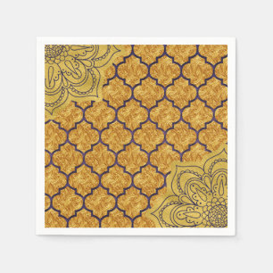 Guardanapo De Papel Casamento Dourado Elegante Real do Partido Indiano