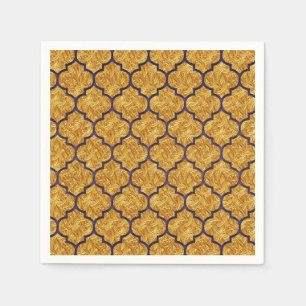 Guardanapo De Papel Casamento Dourado Elegante Real do Partido Indiano