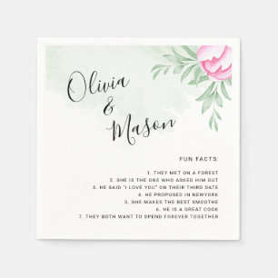 Guardanapo De Papel Casamento Dourado Mínimo e Simples Elegante Verde