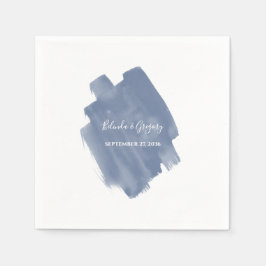 Guardanapo De Papel Casamento Dusty Blue Watercolor
