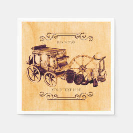 Guardanapo De Papel Casamento Elegante Country Vintage Ocidental