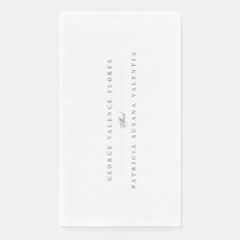 Guardanapo De Papel Casamento Elegante Da Caligrafia Formal