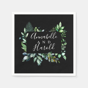 Guardanapo De Papel Casamento elegante das hortaliças da floresta