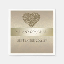 Guardanapo De Papel Casamento elegante de abstrato ouro 