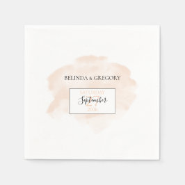 Guardanapo De Papel Casamento Elegante De Aquarela