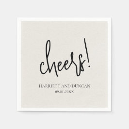 Guardanapo De Papel Casamento Elegante de Beige Neutral do eterno