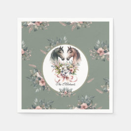 Guardanapo De Papel Casamento Elegante de Cavalo de Primavera