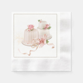 Guardanapo De Papel Casamento Elegante de Napkins com Bolo de Casament