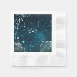 Guardanapo De Papel casamento elegante do céu da galáxia azul