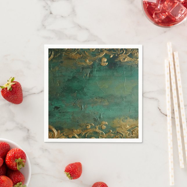 Guardanapo De Papel Casamento Elegante Emerald Green (Insitu)