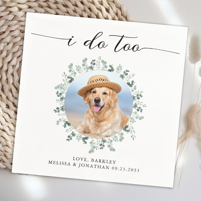 Guardanapo De Papel Casamento Elegante Eu Faço Um Cão De Pet Fotográfi (Criador carregado)
