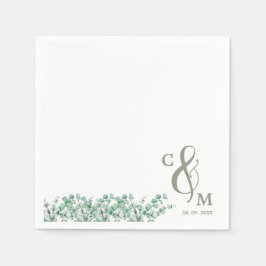 Guardanapo De Papel Casamento Elegante Eucalyptus folha Greenery