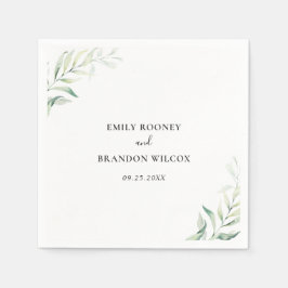 Guardanapo De Papel Casamento Elegante Eucalyptus Greenery