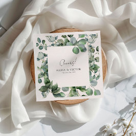 Guardanapo De Papel Casamento Elegante Eucalyptus Greenery