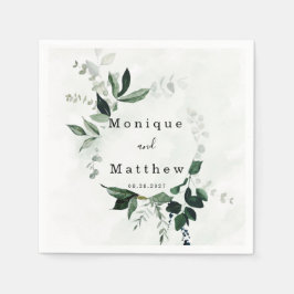 Guardanapo De Papel Casamento Elegante Eucalyptus Greenery