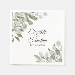 Guardanapo De Papel Casamento elegante Eucalyptus & Greenery