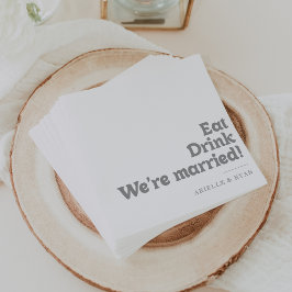 Guardanapo De Papel Casamento Elegante Formal Comer Beber Estamos Casa