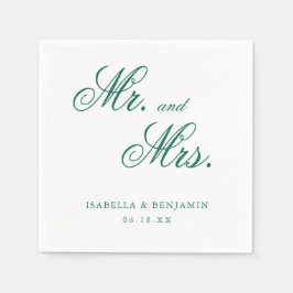 Guardanapo De Papel Casamento Elegante Formal Verde Tradicional Emeral