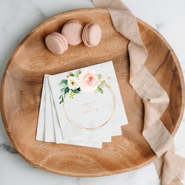 Guardanapo De Papel Casamento Elegante Geométrico e Verde Dourado Napk (Criador carregado)