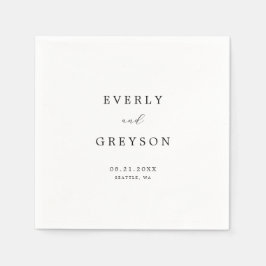 Guardanapo De Papel Casamento Elegante Minimalista