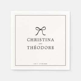 Guardanapo De Papel Casamento Elegante Minimalista do Arco Negro Napki