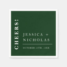 Casamento Elegante Mínimo Emerald Green Modern