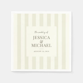 Guardanapo De Papel Casamento Elegante Moderno De Azeitona