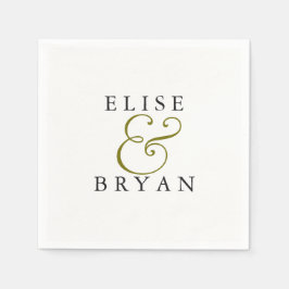 Guardanapo De Papel Casamento Elegante Moderno e Simples Branco Napkin