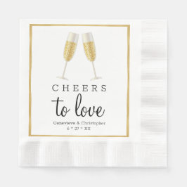 Guardanapo De Papel Casamento Elegante Napkin | Papel Dourado Chefiar