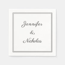 Casamento Elegante Preto E Escrito Branco