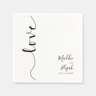 Guardanapo De Papel Casamento, Elegante, Simples, Tipografia, Caligraf