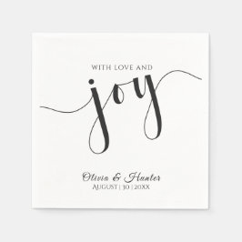 Guardanapo De Papel Casamento, Elegante, Simples, Tipografia, Guardana