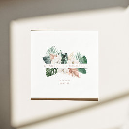 Guardanapo De Papel Casamento elegante, tropical, foliar