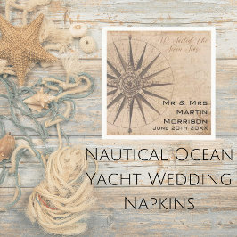 Guardanapo De Papel Casamento em iate do oceano náutico