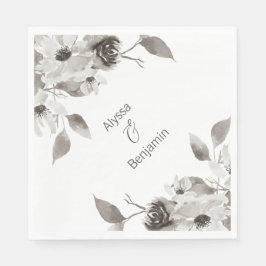 Guardanapo De Papel Casamento em tons de Sepia personalizado Napkin