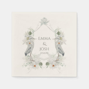 Guardanapo De Papel Casamento Ereal Floral Branco da Galinha Azul