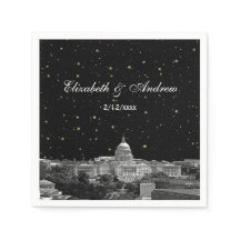 Casamento Estrelado com Silhueta de Washington DC 