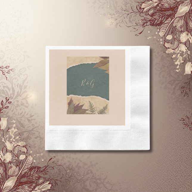 Guardanapo De Papel casamento etervintage boho chic greenery (Criador carregado)