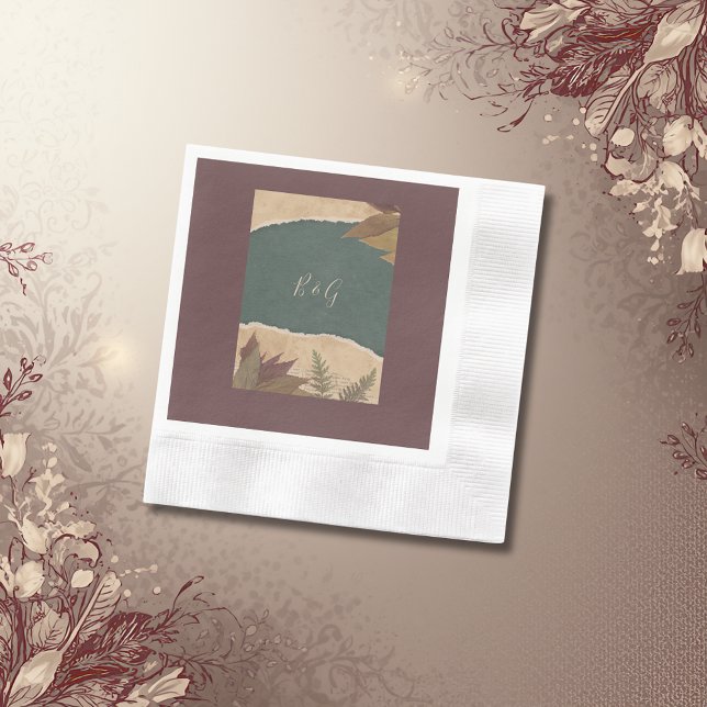Guardanapo De Papel casamento etervintage boho chic greenery (Criador carregado)