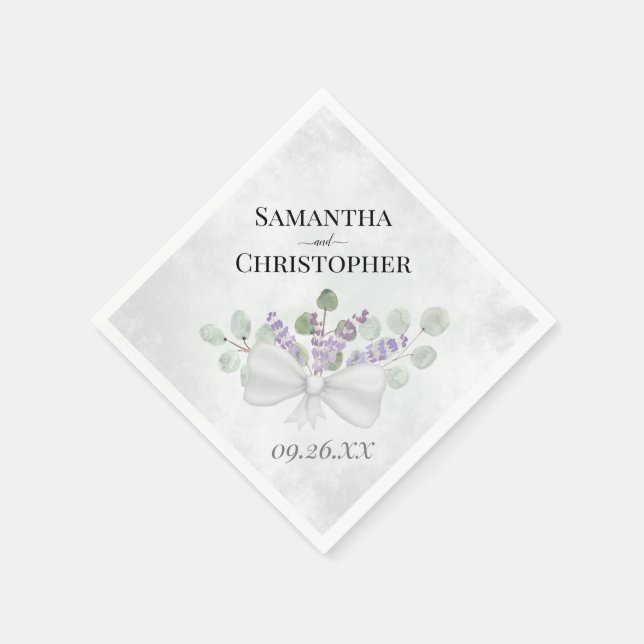 Guardanapo De Papel Casamento Eucalyptus & Lavanda Rustic Boho (Canto)